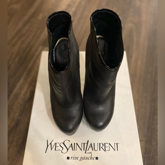 YSL Stunning Rounded Toe Platform Booties! - Picture 5 of 11